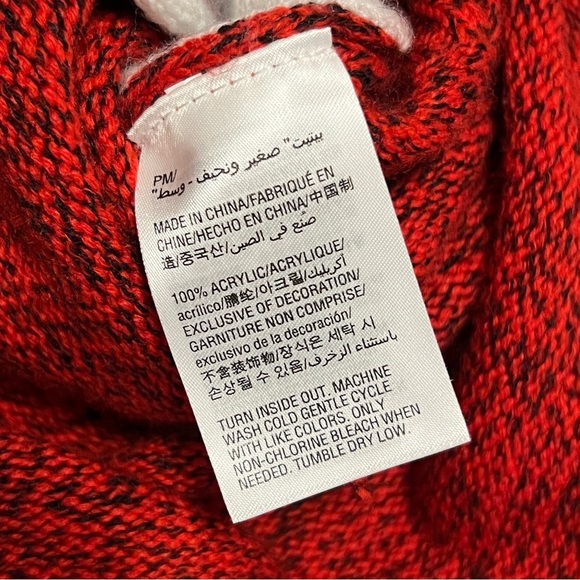 Karen Scott Christmas Snowman Snowflakes Red Sequins Sweater Long Sleeve PM - Picture 7 of 12